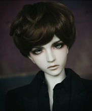 Free shipping high quality Synthetic dark brown short wavy bjd hair wig finished boy style wig 1/3 1/4 1/6 bjd dolls for choice 2024 - buy cheap