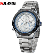 Sports Watches Men Top Brand Fashion Quartz Watches Luxury Steel Business Waterproof Watch Male Clocks Relogio Masculino CURREN 2024 - buy cheap
