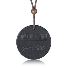 ZORCVENS 2022 New Fashion Black Round Quantum Male Pendants Energy Lava Stone Necklace for Men 2024 - buy cheap