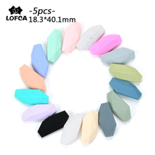LOFCA 5pcs/lot Silicone Salix Leaf Beads Food Grade Silicone Baby Teether Nursing BPA Free Baby Teether Toy DIY Necklace Making 2024 - compre barato