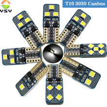 Сверхъяркая светодиодная лампа YSY 30X T10 W5W 3030 2/4/6/8/10 SMD CANBUS без ошибок резервное освещение автомобиля, задняя лампа, белый цвет, 12 в постоянного тока 2024 - купить недорого