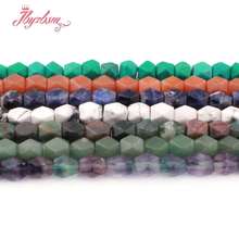 9x11mm Natural Stone Beads Aventurine Agates Fluorite Faceted Rectangle For DIY Necklace Jewelry Making Loose 15" Free Shipping 2024 - buy cheap