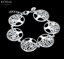 2017 New silver bracelet bracelets & bangles wedding Tree of Life Charm Bracelets link Chain Jewelry For Women 2024 - buy cheap