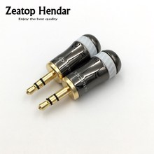 Pailiccs cabo de fone de ouvido 3.5mm, cabo com 3 pontas de áudio macho para reparação de fone de ouvido, conector diy para cabo de solda de 6mm 8mm, com 10 peças 2024 - compre barato