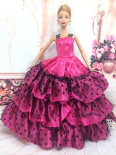 NK свадебное платье принцессы ручной работы, один предмет, элегантные вечерние платья для куклы Барби, модный дизайн, наряд, лучший подарок для куклы Девочки 054C 2024 - купить недорого