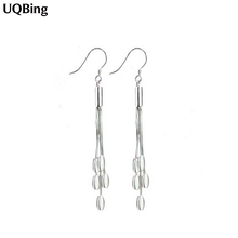 Free Shipping High Quality Fashion Drop Earrings 925 Sterling Silver Long Tassel Earrings Jewelry Pendientes Brincos 2024 - buy cheap