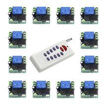 315 MHz Código Aprendizagem Relé 1CH RF Sem Fio Interruptor de Controle Remoto 1 Transmissor + 12 Receptor DC 12 V 10A SKU: 5466