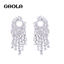 GAOLA 2017 Clear Zirconia New Fashion Cubic Zirconia Dangle Earrings Crystal Brand Earrings for Women And Girld Girl GLE6832Y 2024 - buy cheap