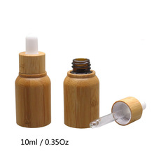 10ML 10pcs/lot Empty Bamboo Wooden Medicinal Liquid Dropper Bottle, High Grade Cosmetic Essential Oil Bottle, Dropper Storage 2024 - buy cheap