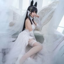 Game Azur Lane Atago Wedding Dress IJN Atago Cosplay Costume Women Sexy Dress Halloween Formal Suit 2024 - buy cheap