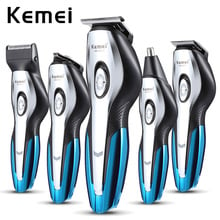 100-240V Kemei 6 In 1 Hair Clipper Hair Trimmer Barber Men Nose Trimmer Electric Shaver Beard Trimmer Shaving Machine Cutting 2024 - buy cheap