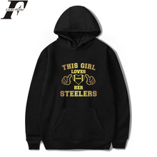 LUCKYFRIDAYF This Girl Loves Her Steelers Hoodies Sweatshirts Printed men Women Long Sleeve Hoodies Sweatshirt pullover tops 2024 - buy cheap