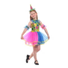 Roupa de festa infantil, fantasia de arco-íris fofa de palhaço tutu para festa de carnaval, halloween 2024 - compre barato