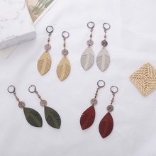 Leather Leaves Big Earrings 2019 Vintage Round copper metal flake Earrings Bead Drop Long Earring for Women Boho Fashion Jewelry 2024 - buy cheap