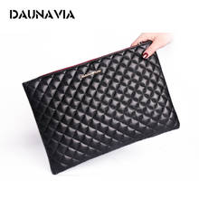 DAUNAVIA Fashion Women's Clutch Bag Leather Women Famous Brands Envelope Bag Clutch Evening Bag Female Bolsas Clutches Handbag 2024 - buy cheap
