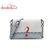 DOODOO Brand Women Bag Female Shoulder Crossbody Bags Chain Artificial Leather New Stitching Question Mark Pattern Messenger Bag 2024 - buy cheap