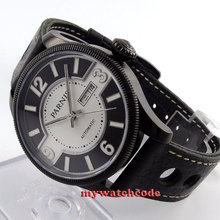 Мужские автоматические часы miyota P414 с черным циферблатом и сапфировым стеклом, 42 мм 2024 - купить недорого