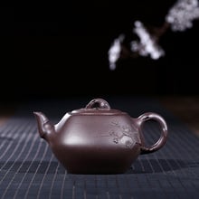 quality goods by manual square plum flower pot of run of mine ore old purple clay teapot tea wholesale kung fu 2024 - buy cheap