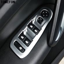TOMEFON 4pcs Car Cover styling For PEUGEOT 308 2014 2015 ABS Chrome Door Armrest Window Lifter Switch Button Regulator Knob Trim 2024 - buy cheap