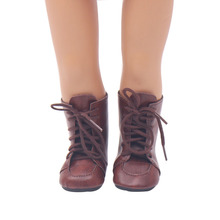 18 Inch Girls Doll Shoes Dark Brown Martin Boot American Newborn Shoe Baby Toys Fit 43 Cm Baby Dolls s104 2024 - buy cheap