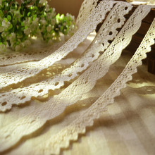 10Yard/lot DIY cotton lace trim curtains sofa garment accessories table cloth vase material lace fabric beige SM200 2024 - buy cheap