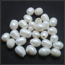 20pcs white cultured freshwater pearl beads 10-11mm  big hole 3.0mm inner hole loose beads for women bracelets making 2024 - buy cheap