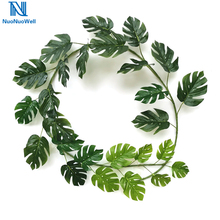 NuoNuoWell 6.2FT Artificial Turtle Leaf Garland Fake Plant Vine Green Rattan Foliage Decor Monstera Faux Cheese Plants Display 2024 - buy cheap