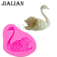Molde de silicona 3D Swan para jabón, herramientas de decoración de chocolate de boda, pato, fondant, caramelo, T0102 2024 - compra barato