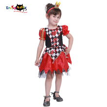 Eraspooky-Disfraz de La Reina de los corazones para niñas, disfraz de princesa para Halloween, Cosplay, vestido de fantasía 2024 - compra barato
