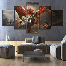 5 Piece HD Fantasy Art Picture Women Warrior Goddess Alliance Game Poster Paintings Wall Art for Home Decor 2024 - buy cheap