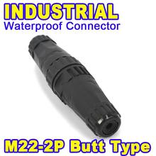 M22-2p Industrial-Adaptador de Cable de contacto, enchufe de aviación, 25A500V LED, 2 pines, resistente al agua IP68, a prueba de polvo 2024 - compra barato