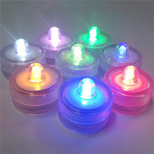 Mini lámpara Led subacuática sumergible, vela de té sin llama, florero con luz decorativa para fiesta, boda, batería, IP68, 10 Uds. 2024 - compra barato