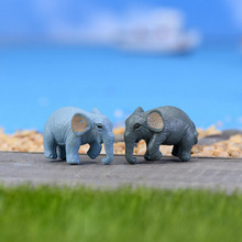 2Pcs Mini Elephant Animal Miniature Figurines Mini Landscape Fairy Garden Decoration Doll House Terrarium Decor Ornament Toys 2024 - buy cheap