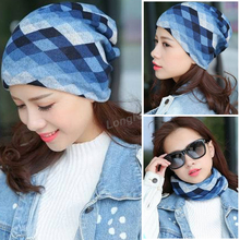 Long Keeper Fashion 2017 New Spring-Autumn Women's Hats Lattice Pattern Beanies Knitted Hat Ear Protector Cotton Warm Skullies 2024 - buy cheap