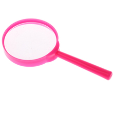 Kids Children Plastic Handheld Magnifier Magnifying Glass Diameter 60mm Magnifying 3X Science Exploration Toy - Pink 2024 - buy cheap