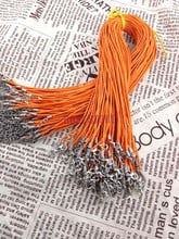 18inch Adjustable Cords To Make Necklaces 2mm Orange Necklace Cord With Lobster Clasp For Jewelry Making DIY 100pcs/lot 2022 - buy cheap
