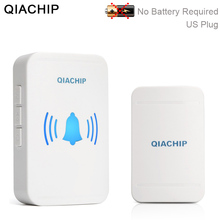QIACHIP Self-powered Wireless Doorbell US Plug No Battery Waterproof 150m Range Push Button Door Bell Ring Chime For Light LED 2024 - buy cheap