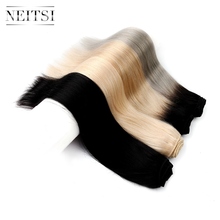 Neitsi Machine Made Remy Human Hair Extensions Straight Human Hair Weave Weft Bundles 100g/pc 2024 - buy cheap