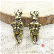 Wholesale 45 pcs Vintage Charms Rabbit Pendant Antique bronze Fit Bracelets Necklace DIY Metal Jewelry Making 2024 - buy cheap