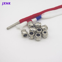20pcs/Lot 10mm Rhinestone Leather Cord End Caps Tassel Crimp End Connector Cord Ends Lock Toggle Clip for Stopper silver nickel 2024 - buy cheap