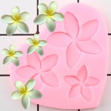 Plumeria Flower Silicone Molds Cupcake Topper Fondant Mold DIY Party Cake Decorating Tools Candy Clay Chocolate Gumpaste Moulds 2024 - buy cheap