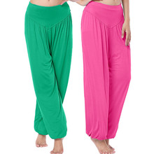 Women Long Pants Harem Modal Dancing Trouses Wide Belly Dance Comfy Boho  Fitness Harem Pants  2024 - buy cheap