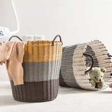 Rattan Large Laundry Basket Clothes Organizer Kids Toys Sundries Storage Baskets Laundry Hamper Hand-knitted Laundry Bag 2024 - buy cheap