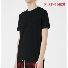 Men's Big T-Shirt Plus Large Size 5XL 6XL 7XL 8XL 230KG Short Sleeve Round Collar Hip Hop Sports T-Shirt Large Size Black 2024 - buy cheap