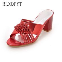 BLXQPYT 2017 Hot sale Big & Small Size 33- 45 Ladies Slippers Sandals Fashion Dress Shoes Sexy High Heel Shoes Women 878 2024 - buy cheap