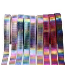 GL-38-17,1-1/2" 38mm 50yds Hot Rainbow Flower print Grosgrain ribbon DIY handmade bow headdress Accessories Gift wrapping 2024 - buy cheap