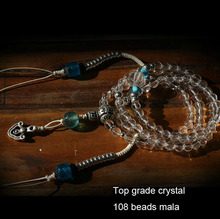 Blessed Crystal Mala Tibetan Designer Mala Top Grade Crystal Rosary Beads Buddhist 108 Prayer Beads Mala 2024 - buy cheap