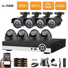 LOFAM 8CH sistema CCTV 8CH DVR NVR 8 piezas bala al aire libre interior cámaras de seguridad sistema de cámara de vídeo de vigilancia kits 2024 - compra barato