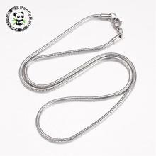 Collar de acero inoxidable de 10 hebras 304, cadenas de serpiente con cierres de langosta, Color de acero inoxidable, 20,08 "(510mm); 3mm 2024 - compra barato