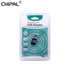 CHIPAL-Adaptador de Internet Mini Wifi USB inalámbrico RTL8192, 300Mbps, 802,11, tarjeta de red b/g/n, Dongle LAN para PC, ordenador de escritorio 2024 - compra barato